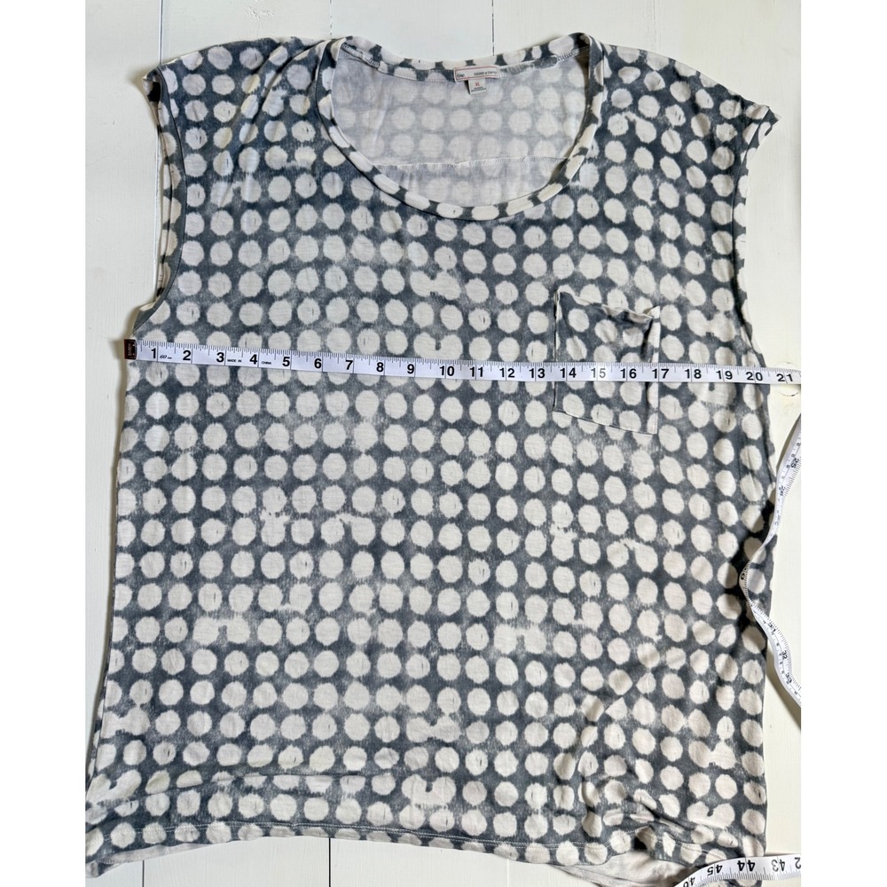 Gap Polka Dot Boho Artsy Scoop Dolman Cap Sleeve Batik Tie‑Dye Knit - Picture 7 of 10